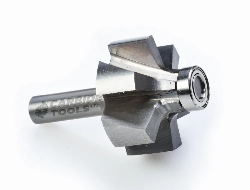 Precision tungsten carbide multi flute surface preparation router cutter for coating removal and material resurfacing